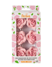 Isot sokeriruusut x6kpl vaaleanpunainen