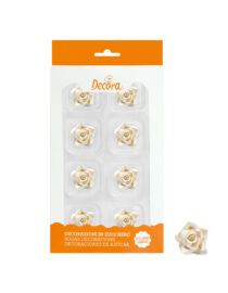 Sokeriruusut x8kpl valkoinen