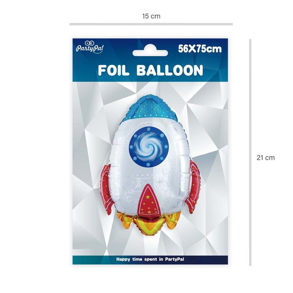 Muotofoliopallo, raketti 56x75cm - Image 3