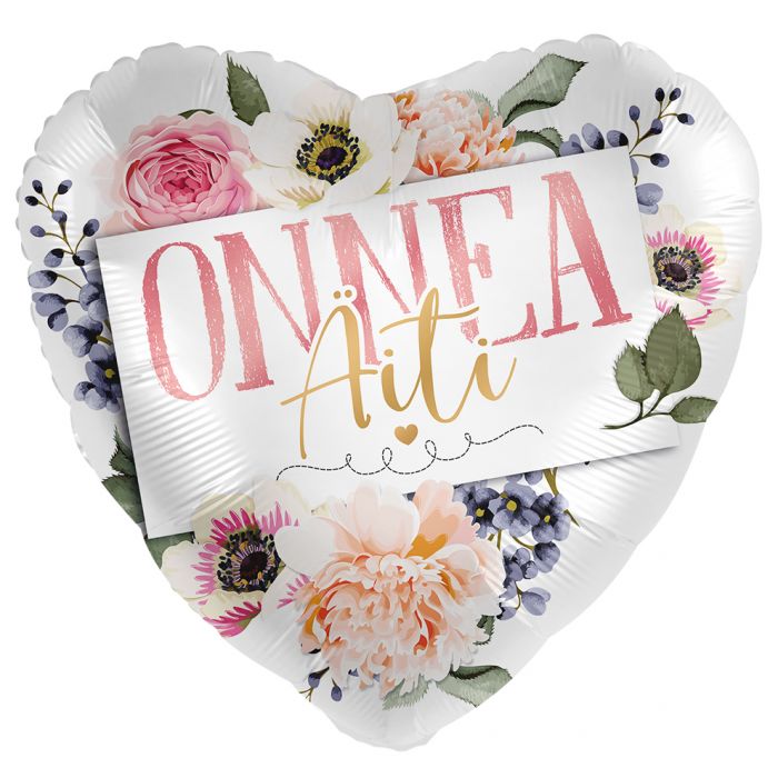 Onnea Äiti -foliopallo 38cm