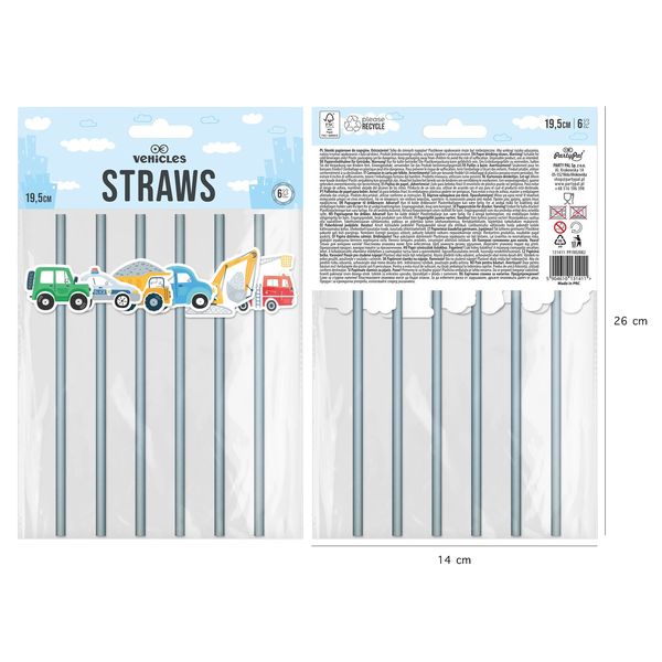 Paperipillit 6kpl, Autot - Image 2