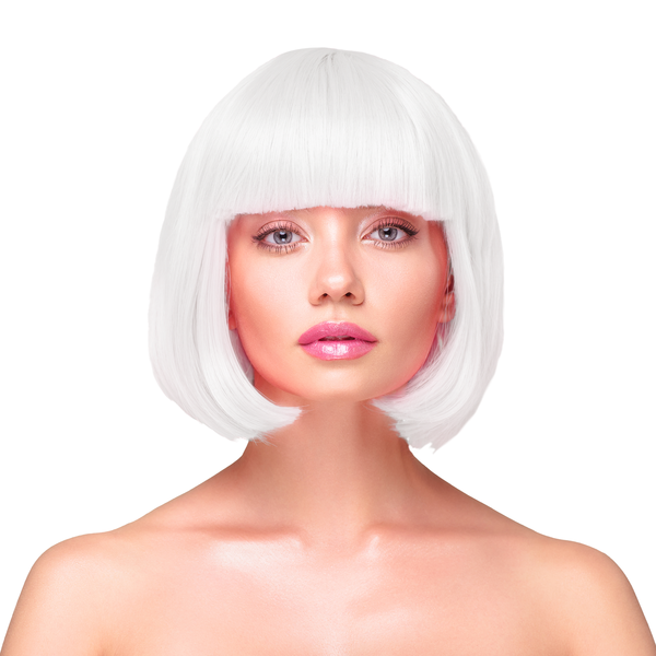 Juhlaperuukki -valk. suora lyhyt hius