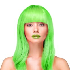 Juhlaperuukki -vihreä. suora hius