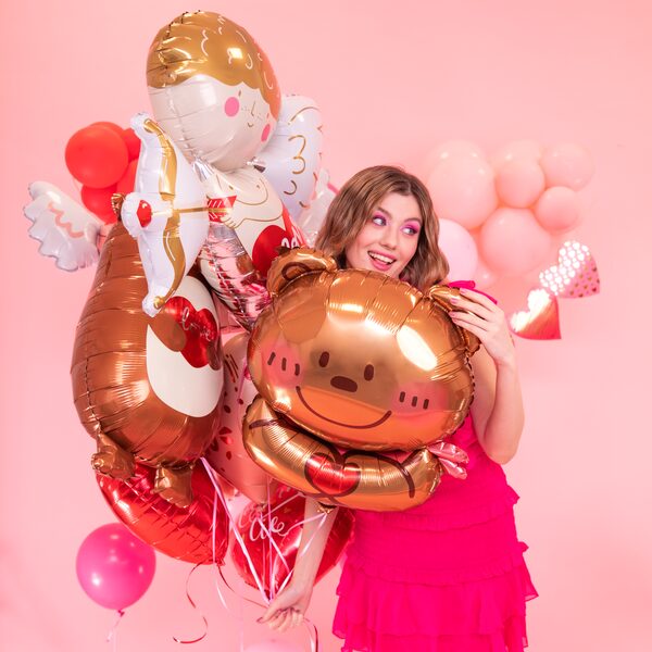 Sydän nalle -foliopallo 58x75cm - Image 3