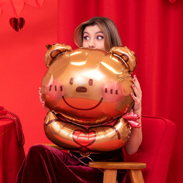 Sydän nalle -foliopallo 58x75cm - Image 2