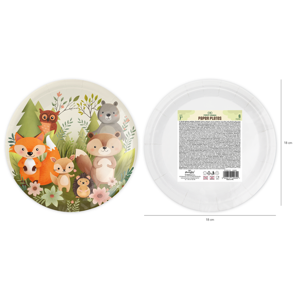 Metsän ystävät -pikkulautaset 6kpl - Image 5