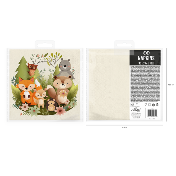 Metsän ystävät -lautasliinat 10kpl - Image 2