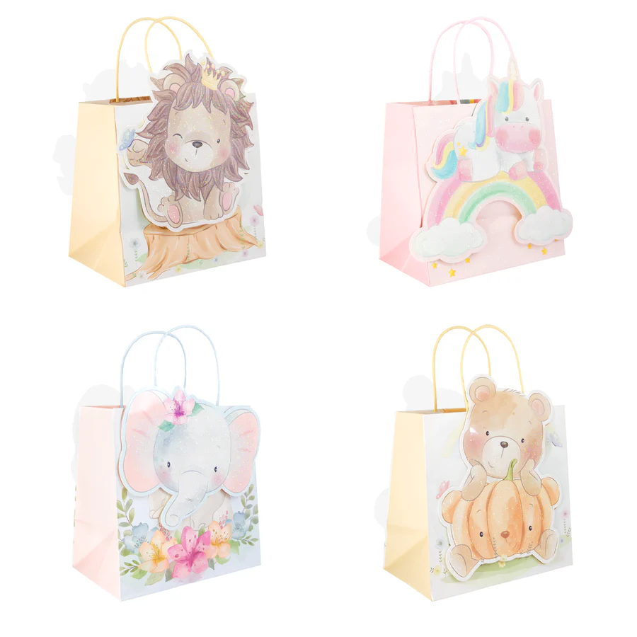 Lahjakassi vaaleanpunainen nalle glitter