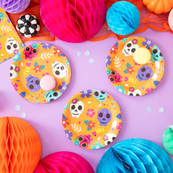 Pienet lautaset mexican halloween 6 kpl - Image 2