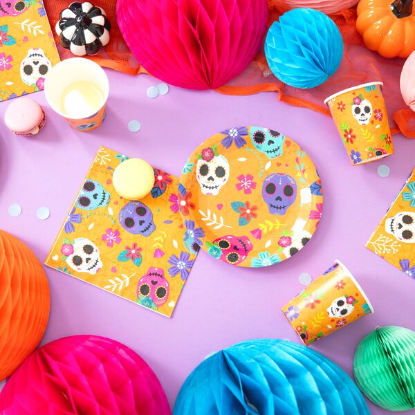 Pienet lautaset mexican halloween 6 kpl - Image 3