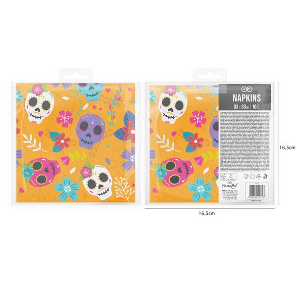 Meksikolaiset halloween Lautasliinat 10kpl - Image 2