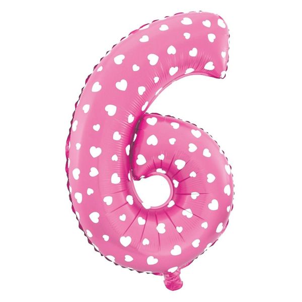 Puhallettava foliopallo nro 6 sydämet 40cm