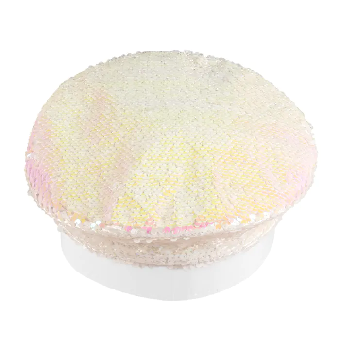 Paljettihattu -helmiäis valk. / v.pun. - Image 3