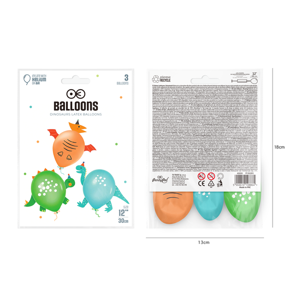 Ilmapallot Dinot 3kpl - Image 2