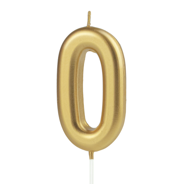 Numerokynttilä 0 kulta