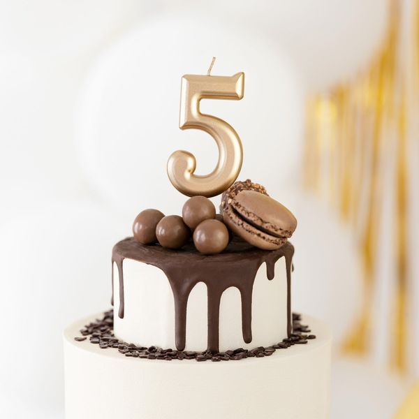 Numerokynttilä 5 kulta - Image 2