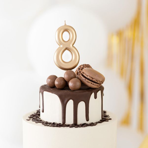 Numerokynttilä 8 kulta - Image 2