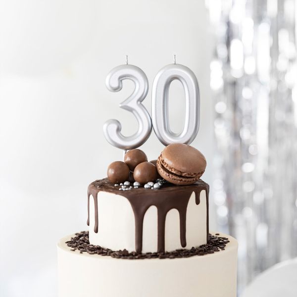 Numerokynttilä 3 hopea - Image 3