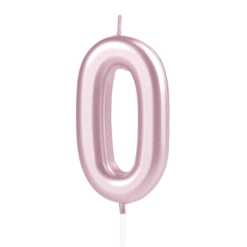 Numerokynttilä 0 ruusukulta