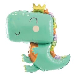 Muotofoliopallo, dino kruunulla 74x90cm