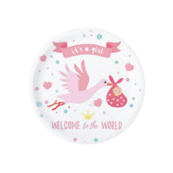 Baby shower girl-pikkulautaset 6kpl