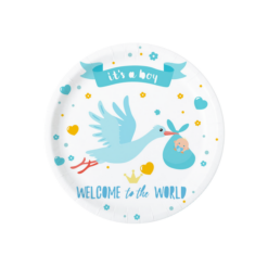 Baby shower boy-pikkulautaset 6kpl