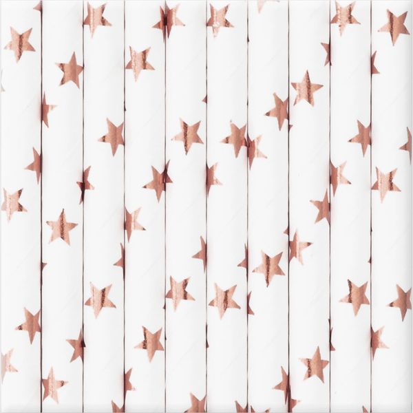 Paperipillit ruusukultatähti 10kpl