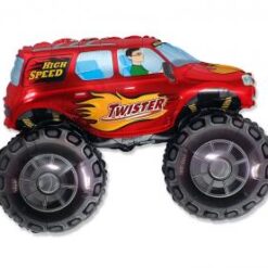 Muotofoliopallo -Monsteriauto punainen