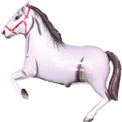 Valkoinen hevonen-muotofoliopallo