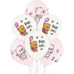 Ilmapallot baby girl 6kpl, nallet