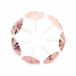 Cocktailvarjo ruusukulta10kpl