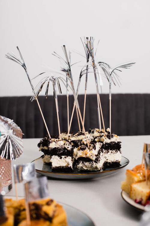 Koristetikut hopea 24cm 10kpl - Image 3