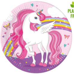 Unicorn rainbow-lautaset 8kpl