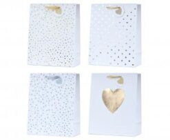 Lahjakassi valkoinen -kuvioitu