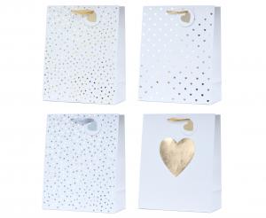 Lahjakassi valkoinen -kuvioitu