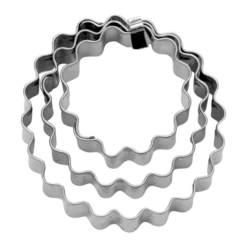 Aaltoreuna pyöreä muotit-setti 3,4,5cm