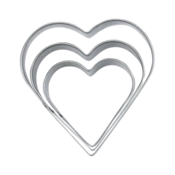Sydän muotit-setti 3,4,5cm