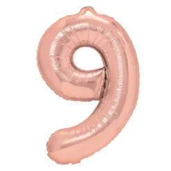 Puhallettava foliopallo nro 9 ruusukulta 40cm