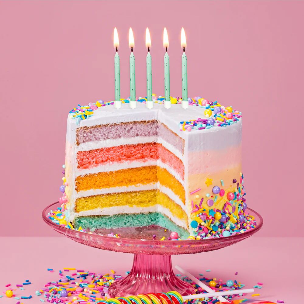 Kakkukynttilät glitter mintunvihreä - Image 2