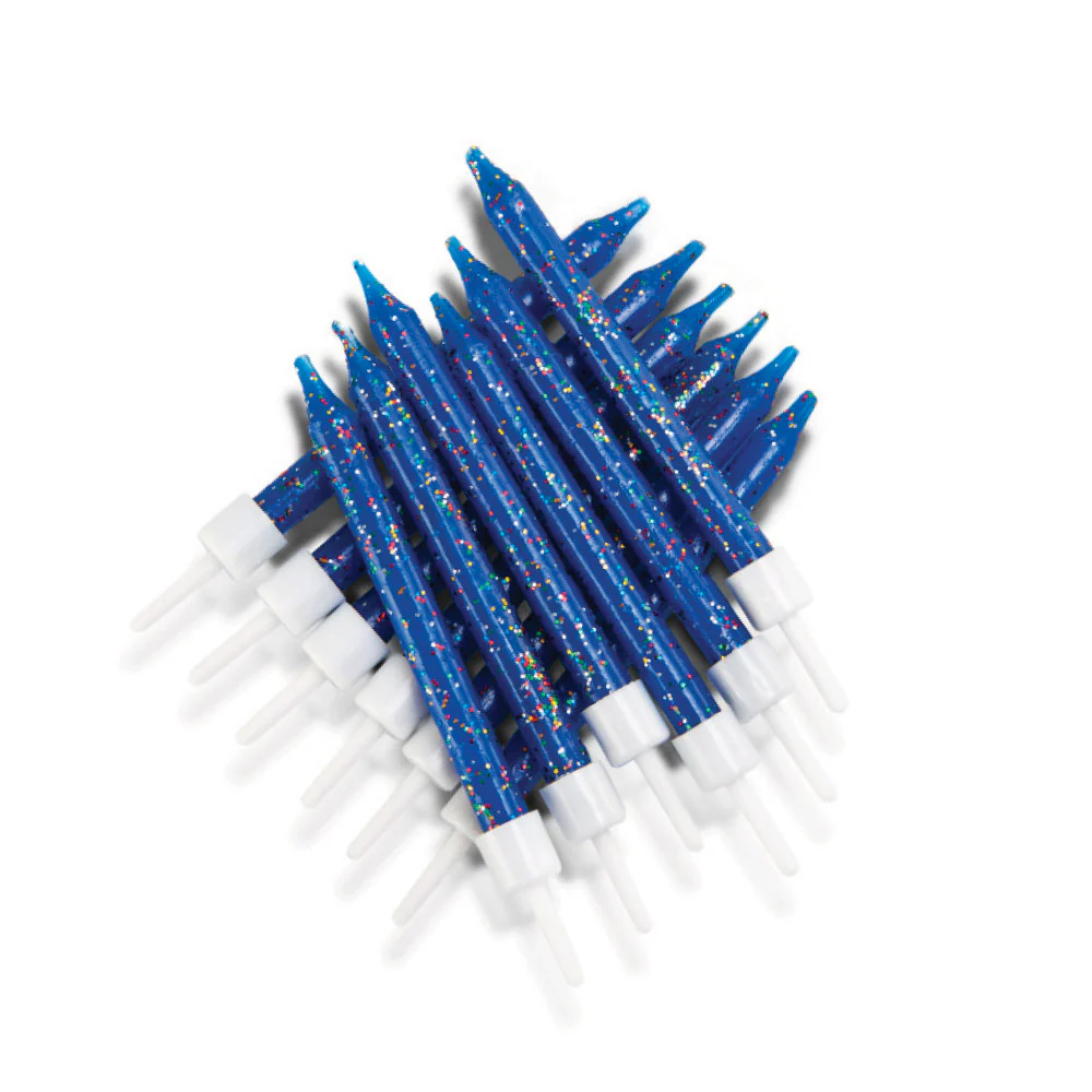 Kakkukynttilät glitter tummansininen