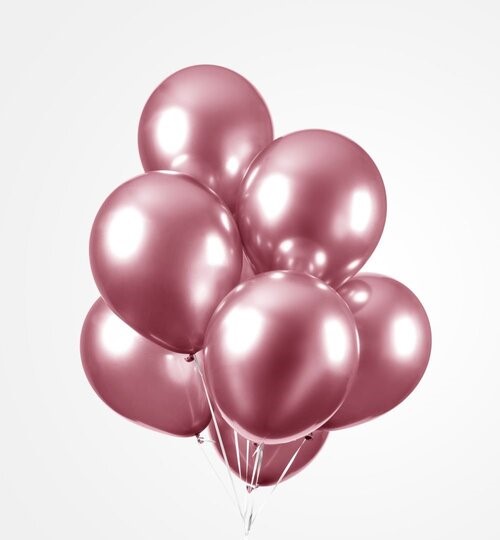 Ilmapallot kromi pinkki 10kpl