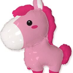 Baby horse-muotofoliopallo pink
