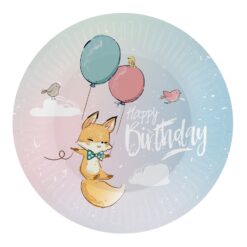 Kettu happy birthday -lautaset 6kpl