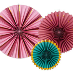 Ruusukkeet 3kpl viinin.pun., 26-43 cm