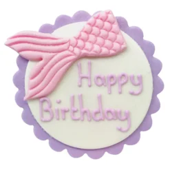 Syötävä koriste, Happy Birthday mermaid tail