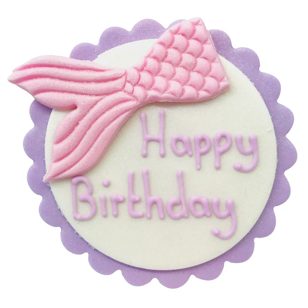 Syötävä koriste, Happy Birthday mermaid tail