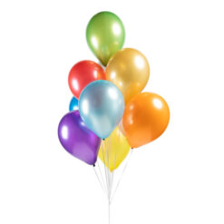 Ilmapallot metalli/helmi värisekoitus 10kpl