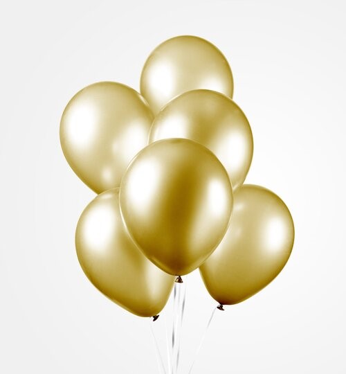 Ilmapallot metalli kulta 10kpl