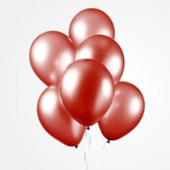 Ilmapallot metalli punainen 10kpl