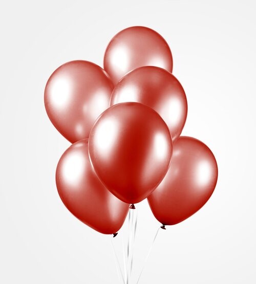 Ilmapallot metalli punainen 10kpl